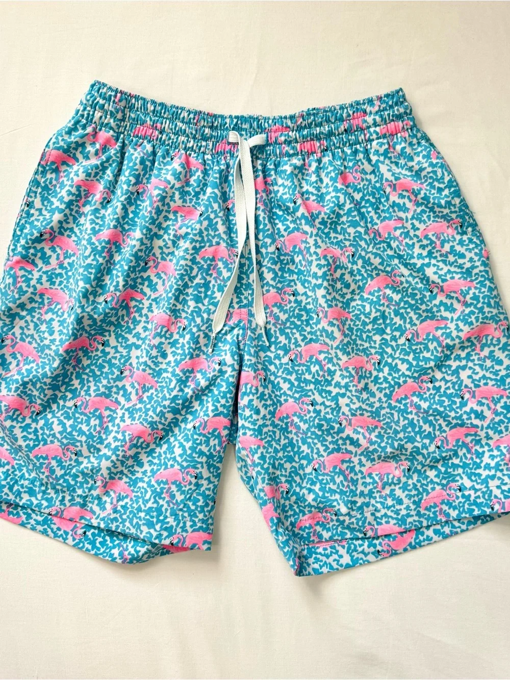 Chubbies The Domingos Are For Flamingos 7” Classic Swim Trunk Small Lined Beach
